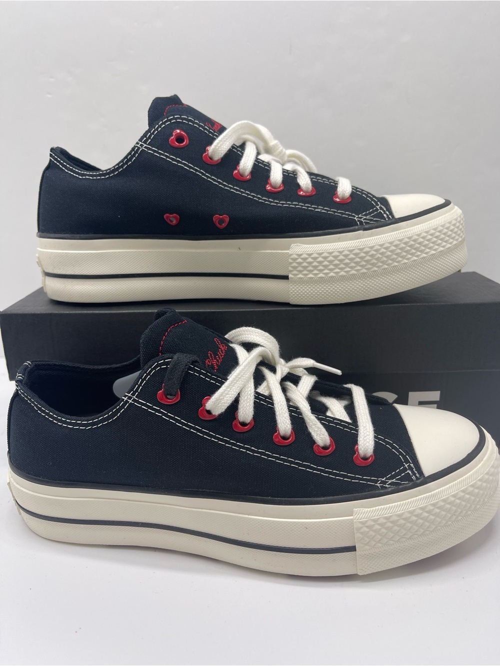 Converse CTAS Lift Ox Platform Sneakers Black Egret Days Ahead A19059C NWT
